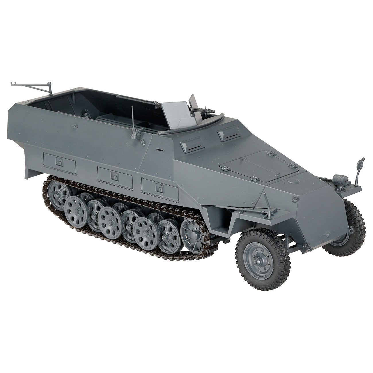 Torro RC 1:16 Sd. Kfz. 251/1 Ausf. D Halbkettenfahrzeug RTR Set mit Akku, Licht und Sound grau Bild 4