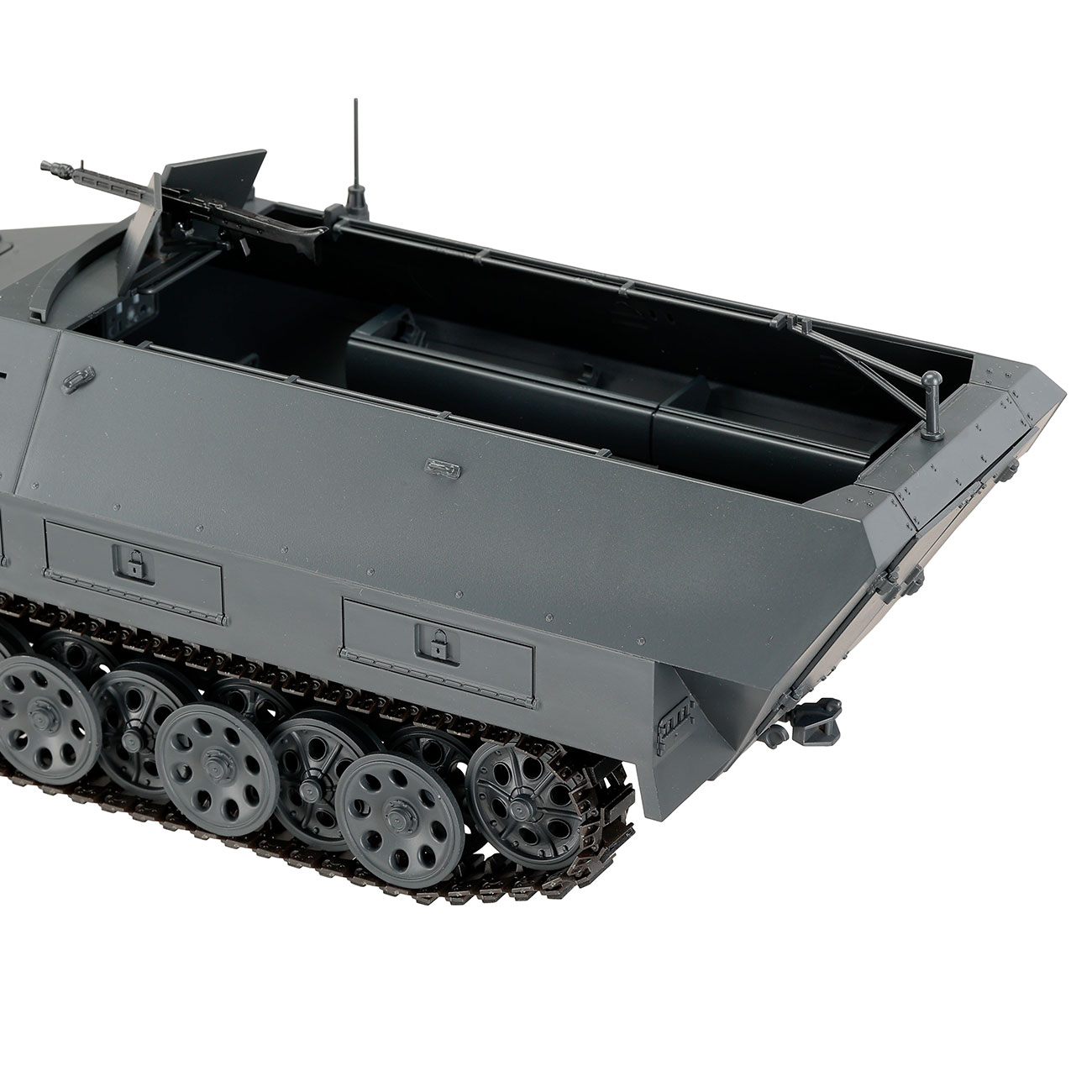 Torro RC 1:16 Sd. Kfz. 251/1 Ausf. D Halbkettenfahrzeug RTR Set mit Akku, Licht und Sound grau Bild 9