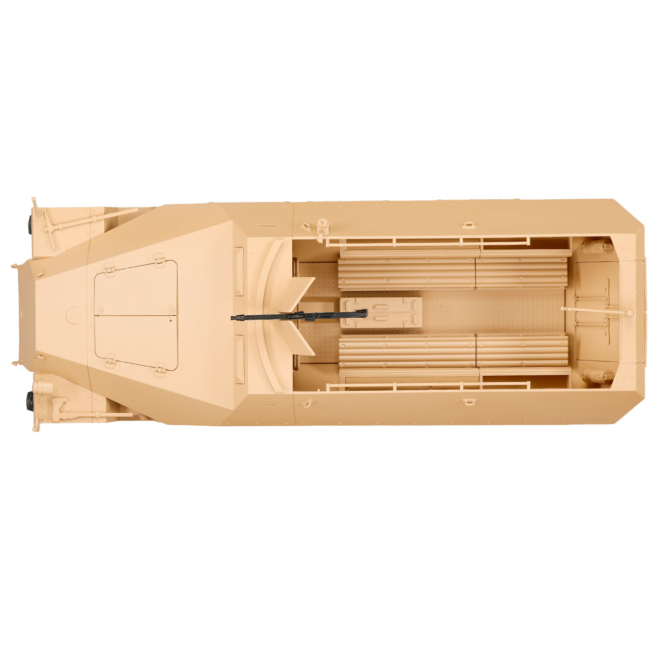 Torro RC 1:16 Sd. Kfz. 251/1 Ausf. D Halbkettenfahrzeug RTR Set mit Akku, Licht und Sound sandfarben Bild 10