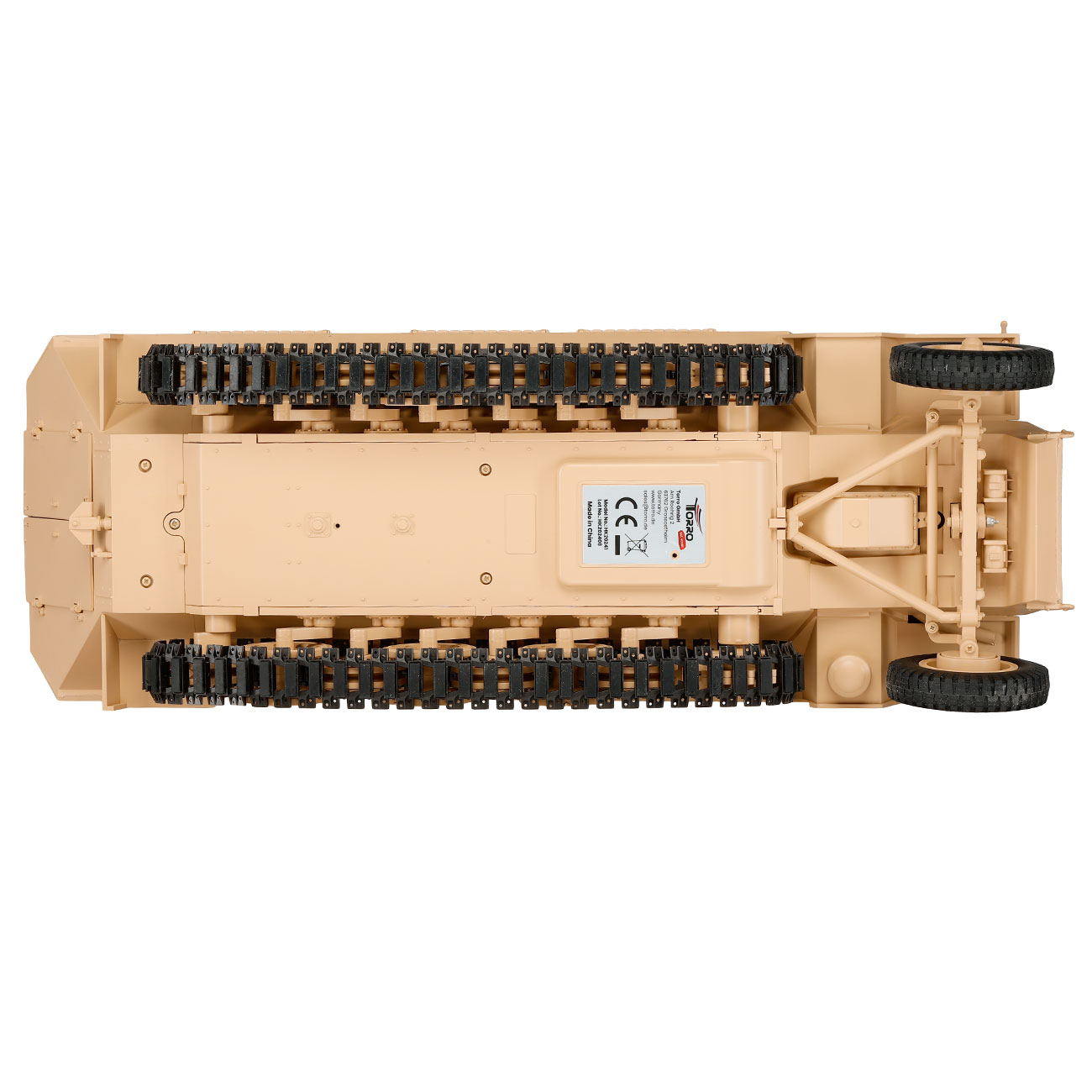 Torro RC 1:16 Sd. Kfz. 251/1 Ausf. D Halbkettenfahrzeug RTR Set mit Akku, Licht und Sound sandfarben Bild 11