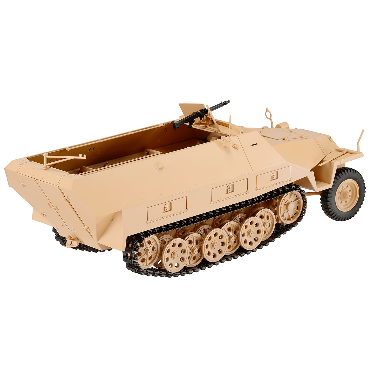 Torro RC 1:16 Sd. Kfz. 251/1 Ausf. D Halbkettenfahrzeug RTR Set mit Akku, Licht und Sound sandfarben Bild 3