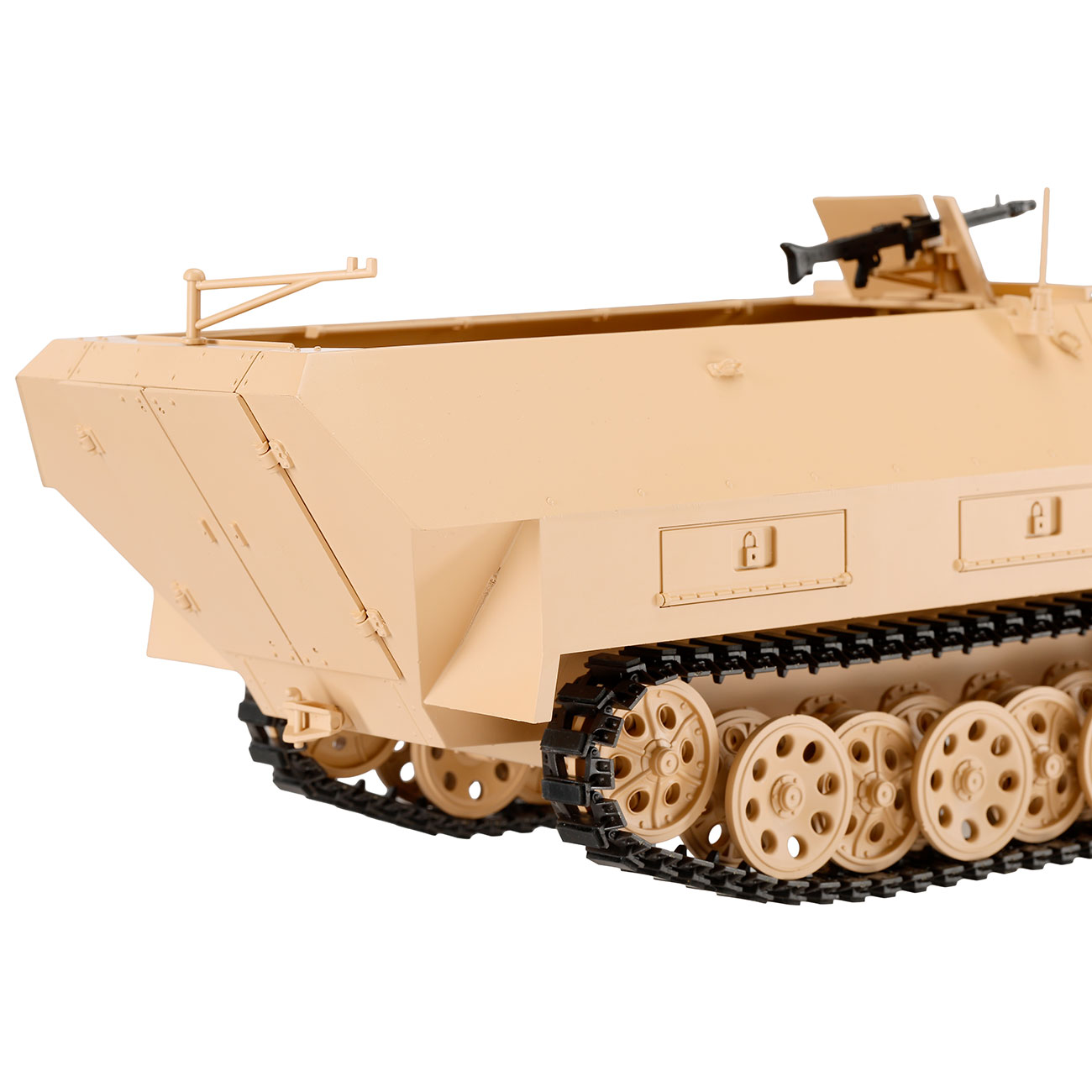 Torro RC 1:16 Sd. Kfz. 251/1 Ausf. D Halbkettenfahrzeug RTR Set mit Akku, Licht und Sound sandfarben Bild 7