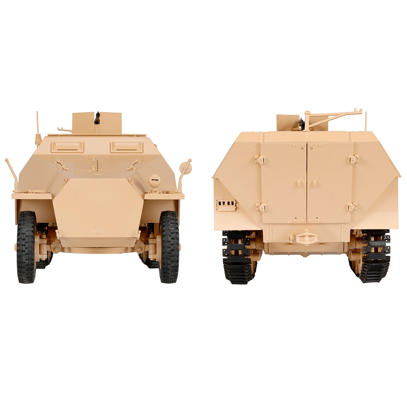 Torro RC 1:16 Sd. Kfz. 251/1 Ausf. D Halbkettenfahrzeug RTR Set mit Akku, Licht und Sound sandfarben Bild 8