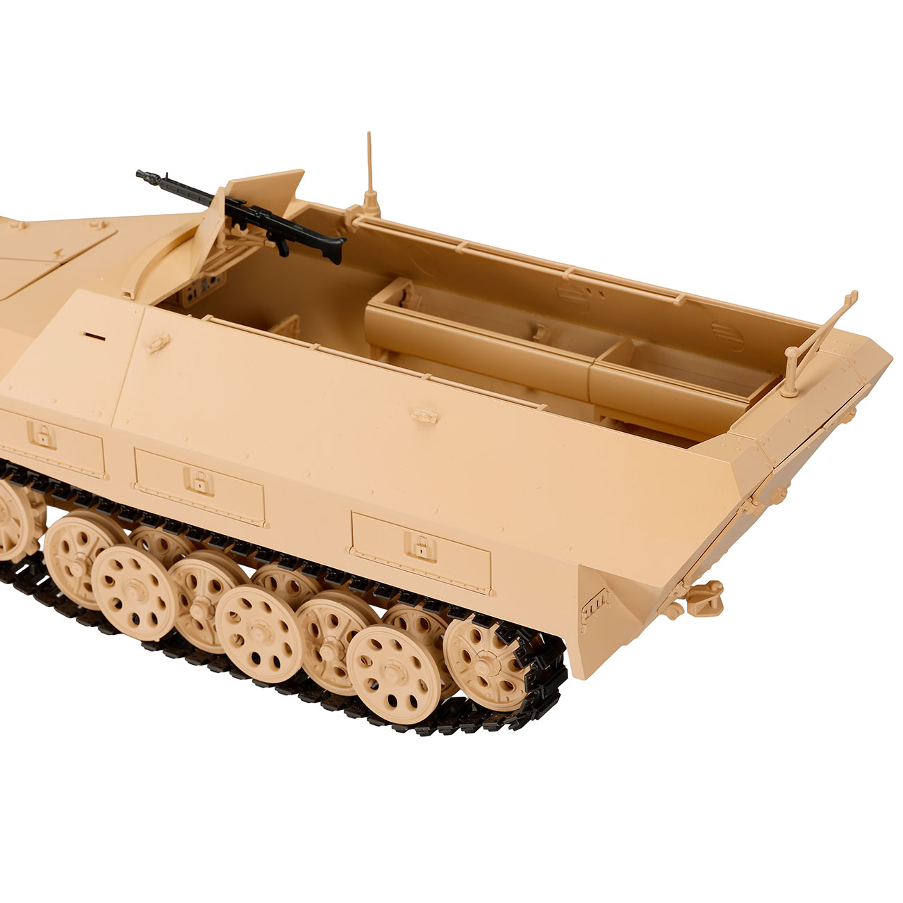 Torro RC 1:16 Sd. Kfz. 251/1 Ausf. D Halbkettenfahrzeug RTR Set mit Akku, Licht und Sound sandfarben Bild 9