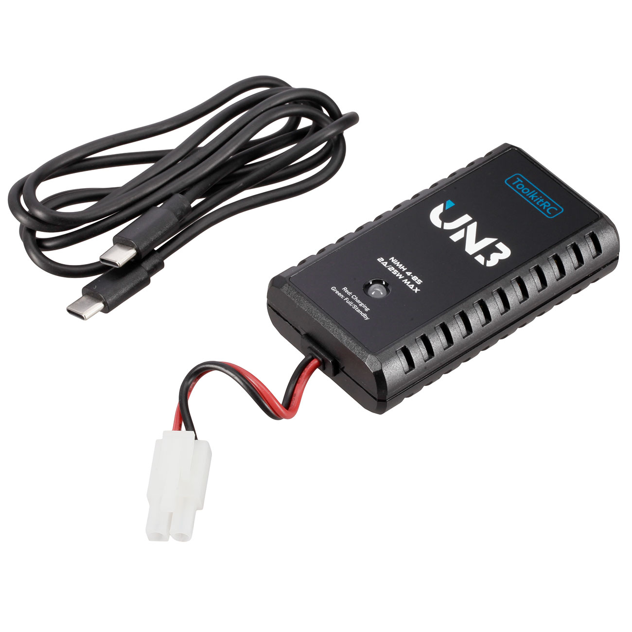 ToolkitRC UN3 Ladegert f. NiMH 4-8 2A 20W 9-20V / USB-Ladegert