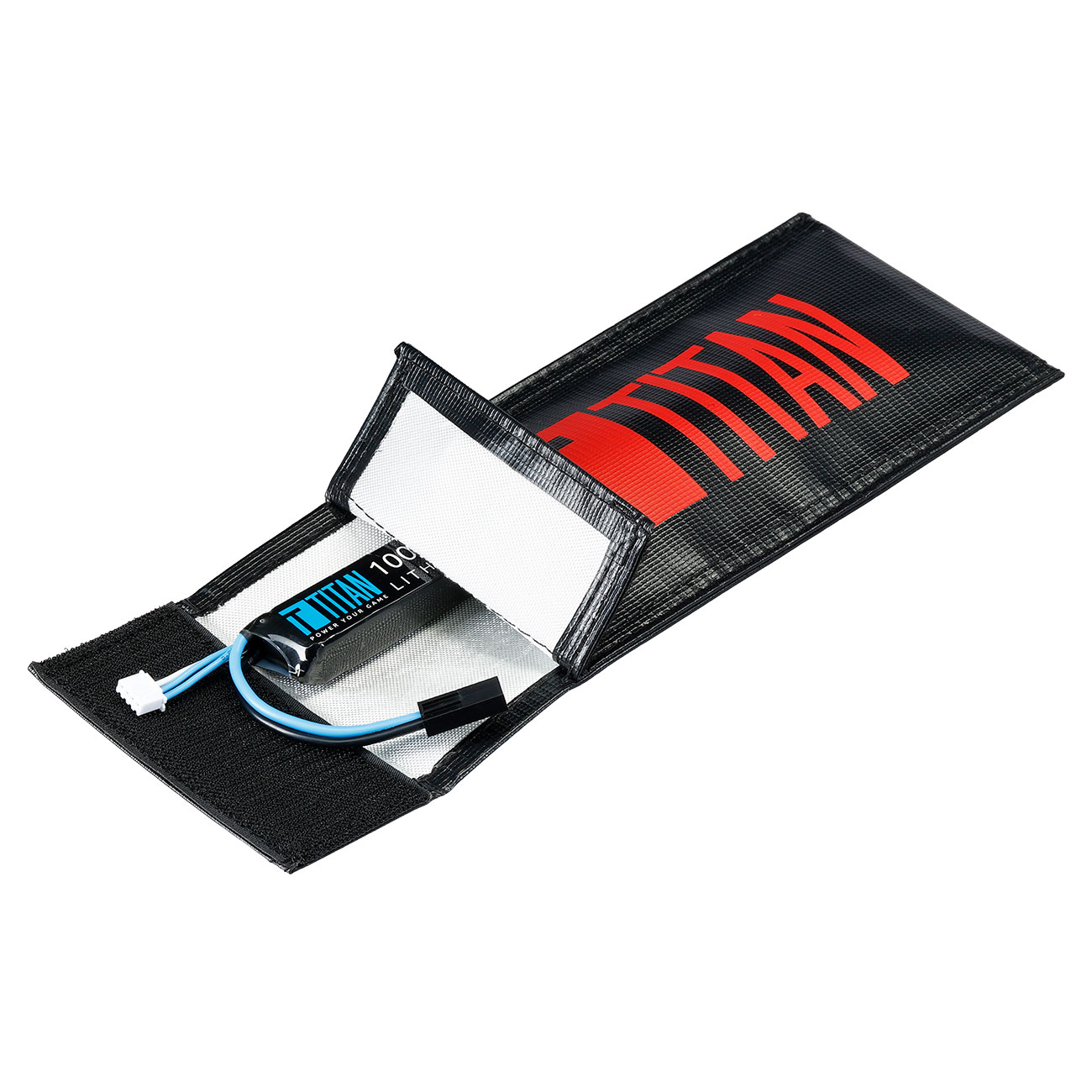 Titan Lithium Charging Safety Bag Small 10,5 x 24,5 cm Feuerfeste Sicherheitstasche schwarz Bild 4