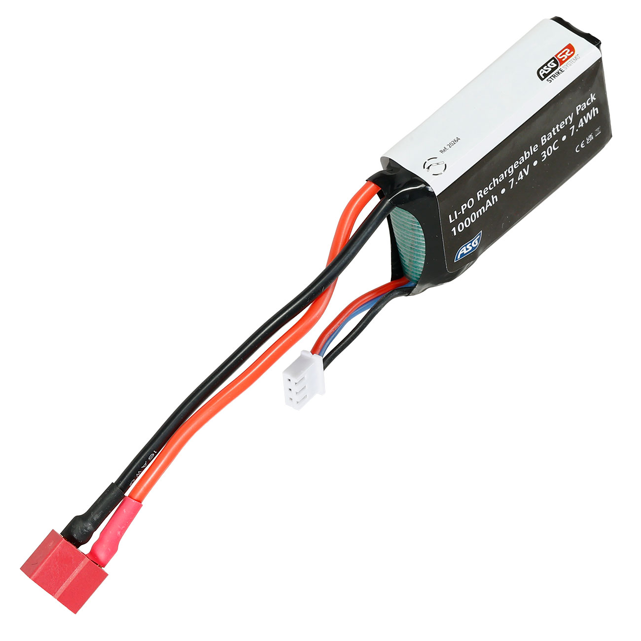 ASG LiPo Akku 7,4V 1000mAh 30C AN/PEQ-15 Type mit T-Stecker Anschluss Bild 1