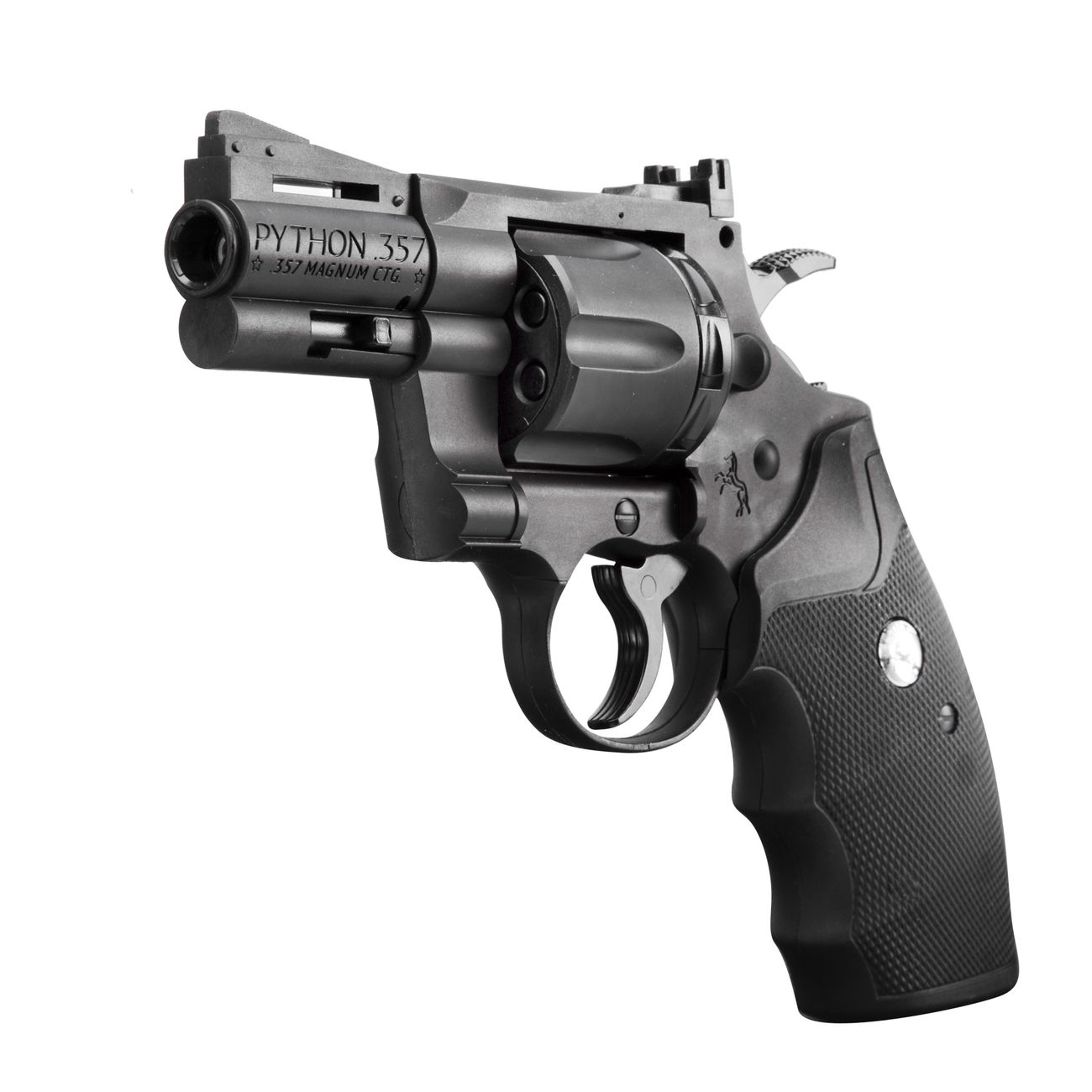 Colt Python 2,5 Zoll CO2 Revolver 4,5mm Diabolo/BB schwarz Bild 1