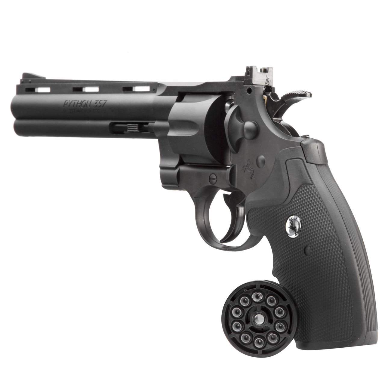 Colt Python 6 CO2 Revolver 4,5mm Diabolo/BB schwarz Bild 3