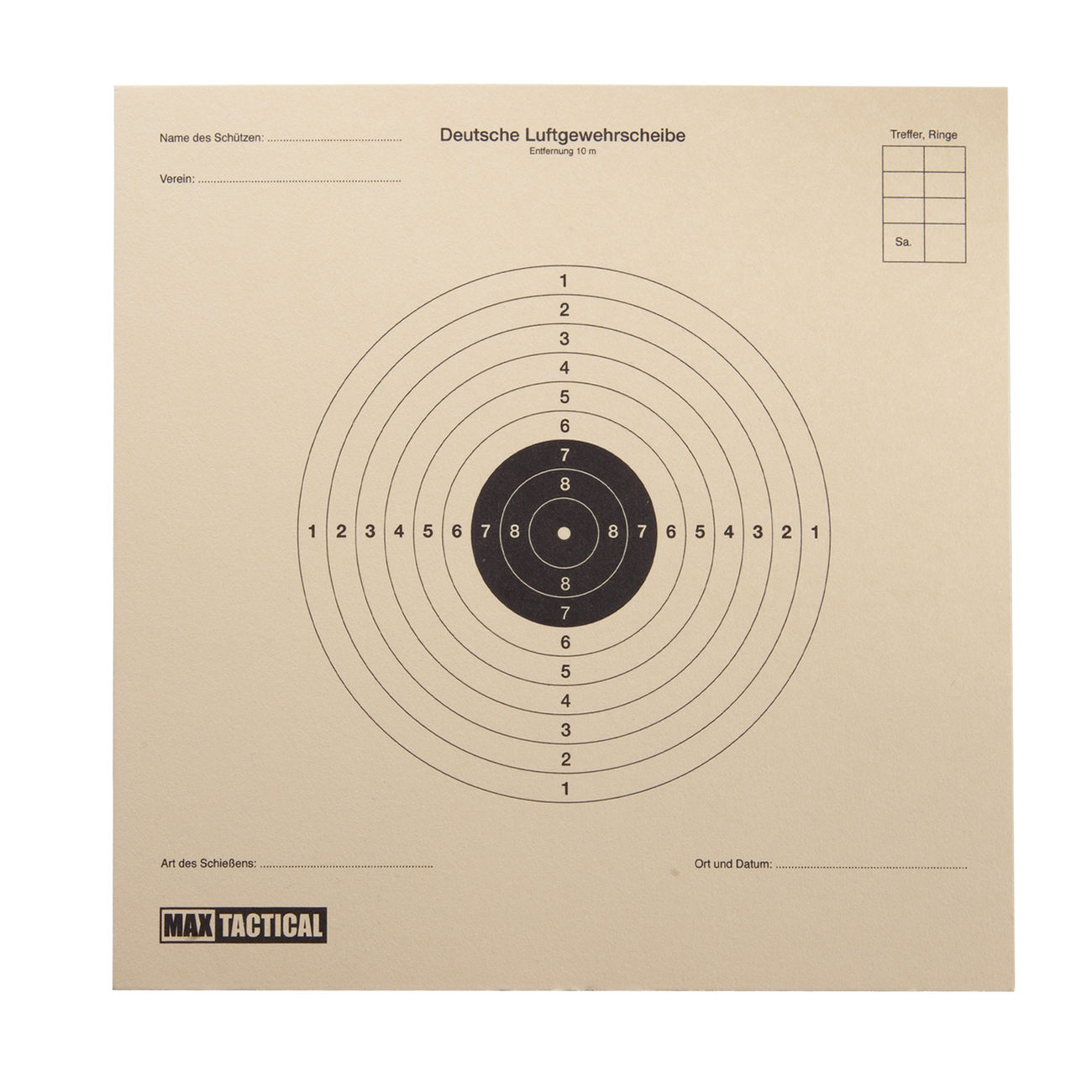 Max Tactical Spezialkarton Zielscheiben fr Luftdruckwaffen 14 x 14 cm 250 Stck Bild 1