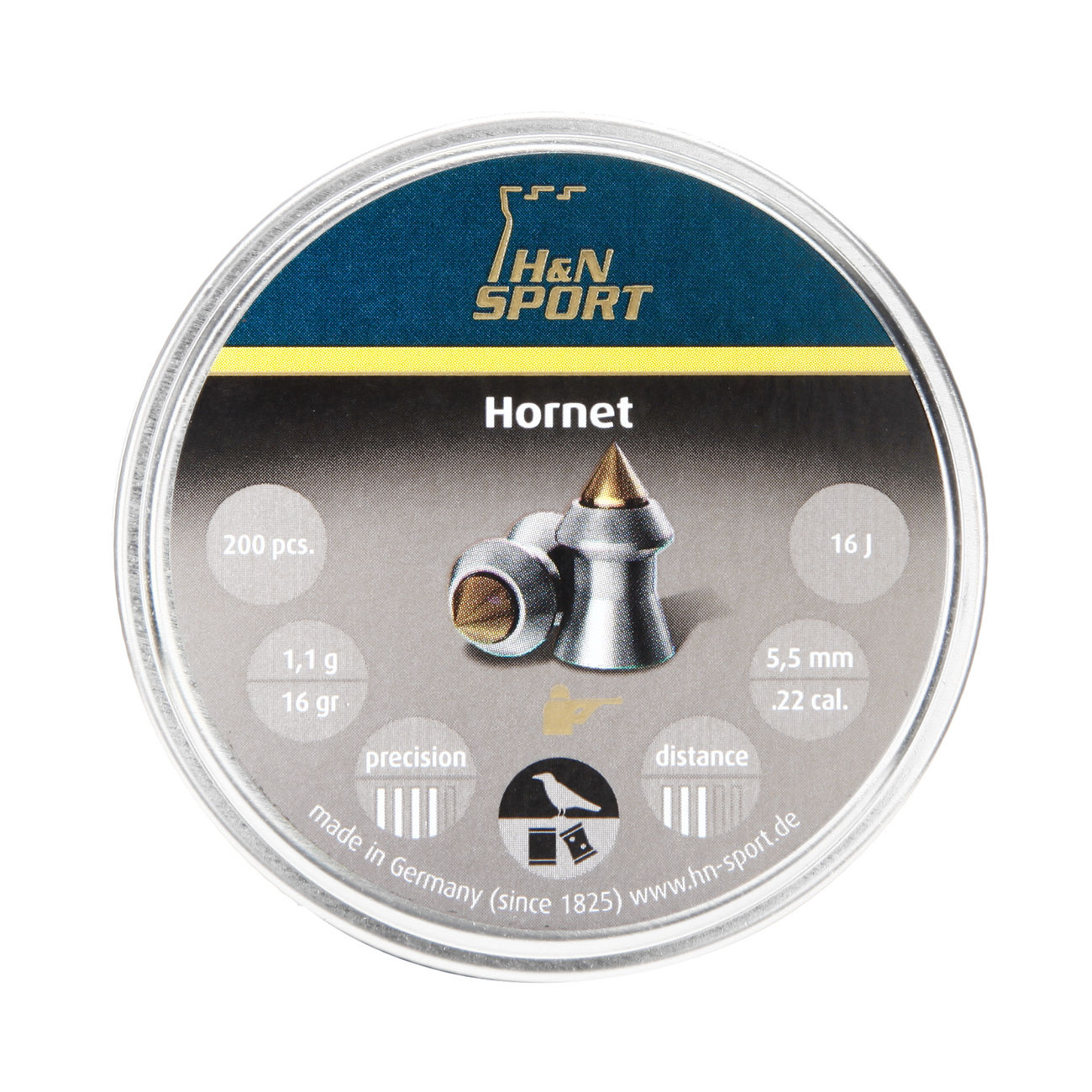 H&N Spitzkopf-Diabolos Hornet Messingspitze 5,5mm 200 Stck Bild 1