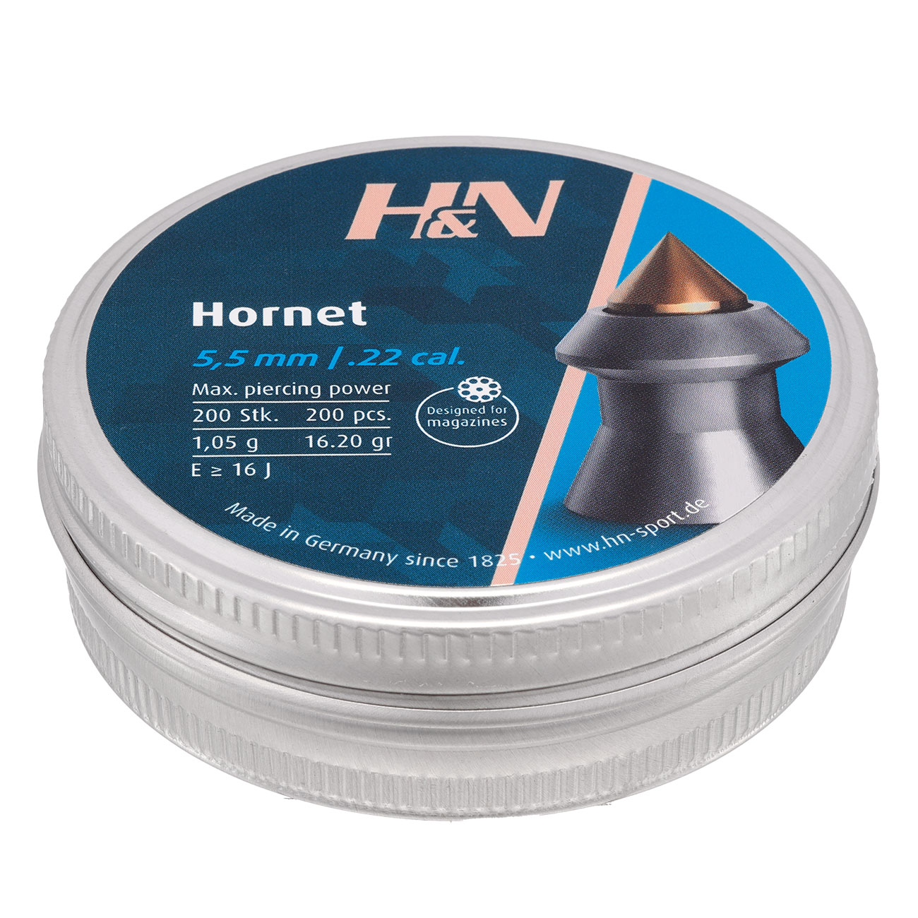 H&N Spitzkopf-Diabolos Hornet Messingspitze 5,5mm 200 Stck Bild 1