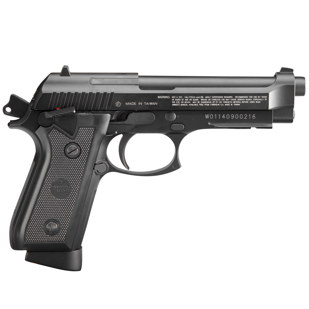 Swiss Arms P92 CO2 Luftpistole 4,5mm BB Blowback schwarz Bild 3