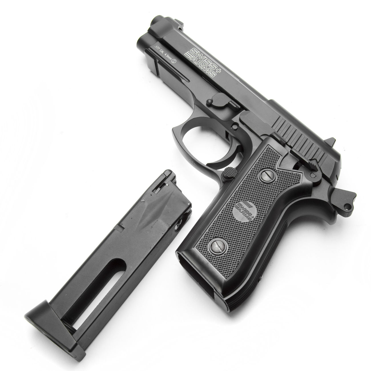 Swiss Arms P92 CO2 Luftpistole 4,5mm BB Blowback schwarz Bild 4