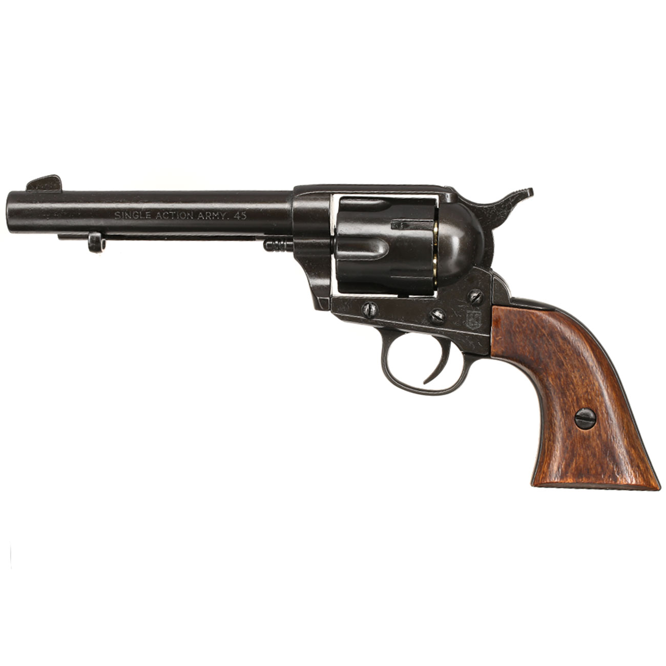 Deko Revolver schwarz/holz inkl. Patronen