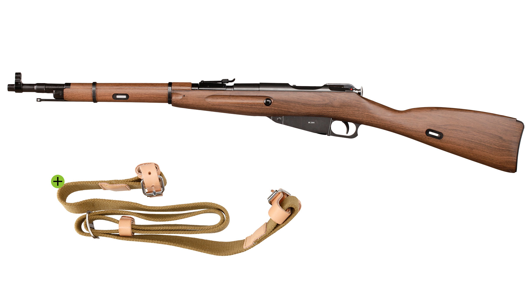 Gletcher M1944 CO2 Luftgewehr Kal. 4,5mm Stahl BB Holzoptik mit Bajonett