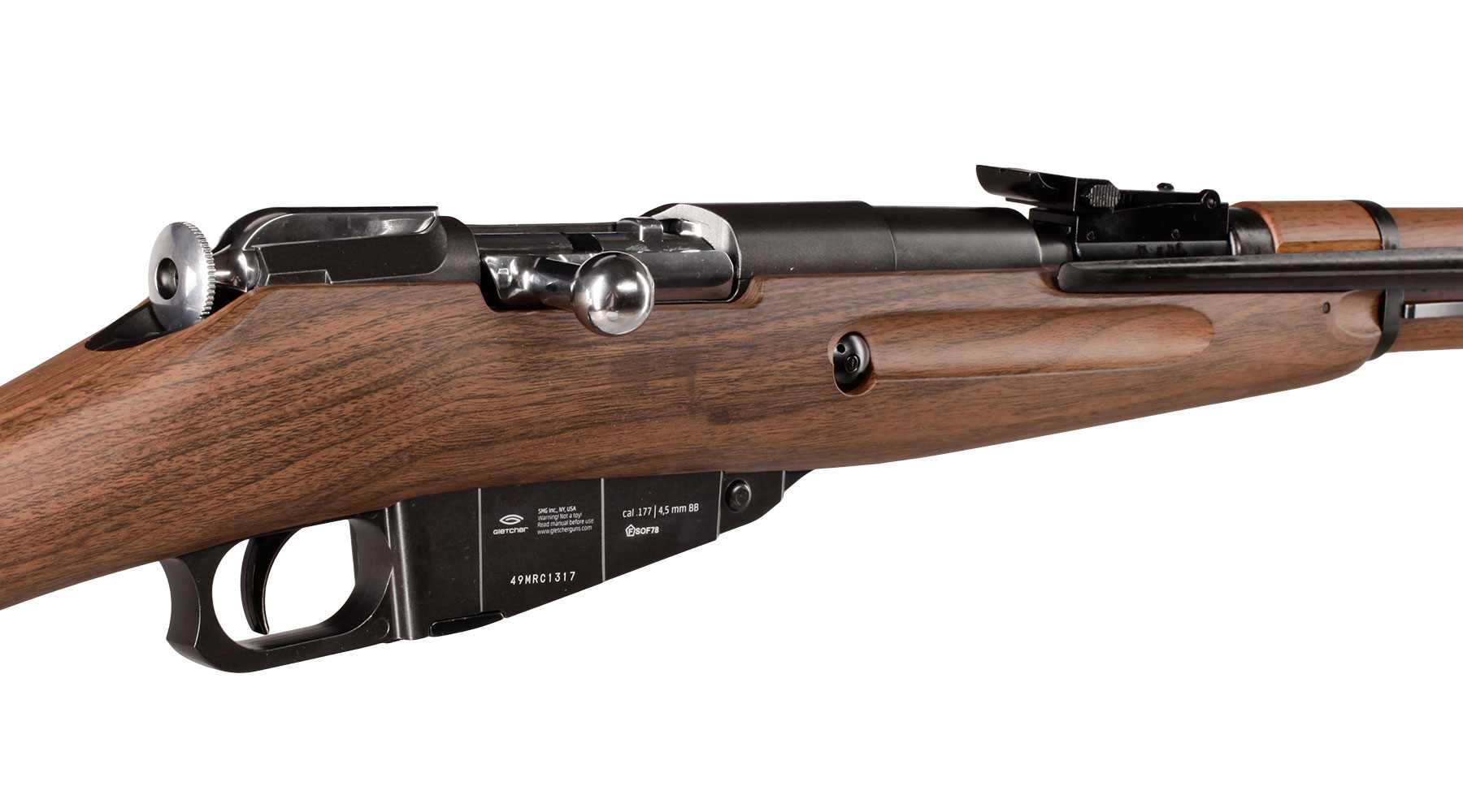 Gletcher M1944 CO2 Luftgewehr Kal. 4,5mm Stahl BB Holzoptik mit Bajonett Bild 10
