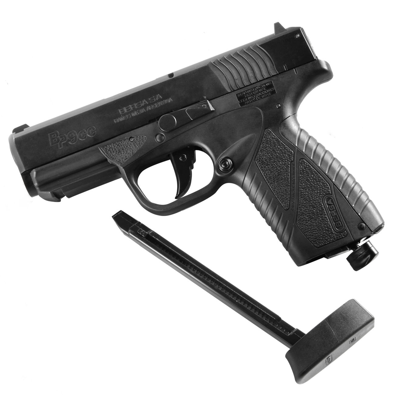 Bersa BP9CC CO2 Luftpistole Kal. 4,5mm BB Non Blowback schwarz Bild 4