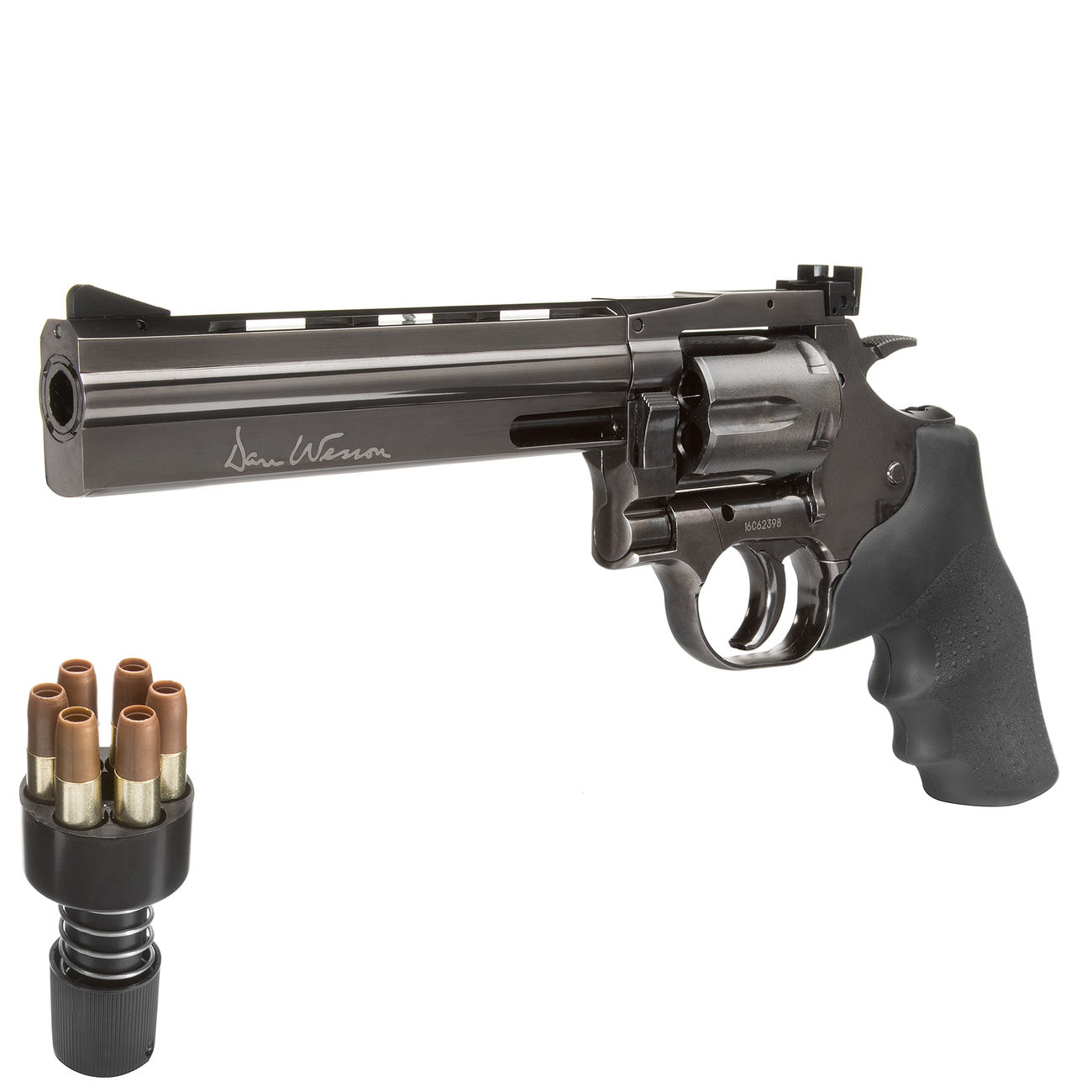 ASG Dan Wesson 715 CO2 Revolver 6 Zoll Kal. 4,5mm Diabolo stahlgrau