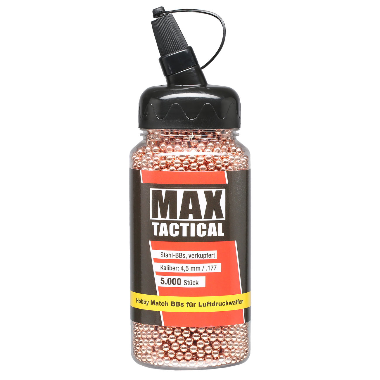 Max Tactical Stahl-BBs verkupfert Kal. 4,5 mm 5000er Schnelllader