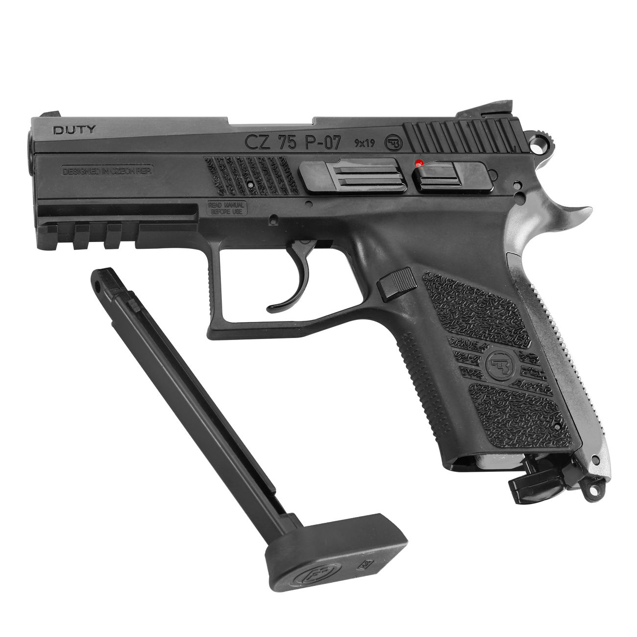 ASG CZ 75 P-07 Duty CO2 Luftpistole Kal. 4,5mm BB Blowback schwarz Bild 4