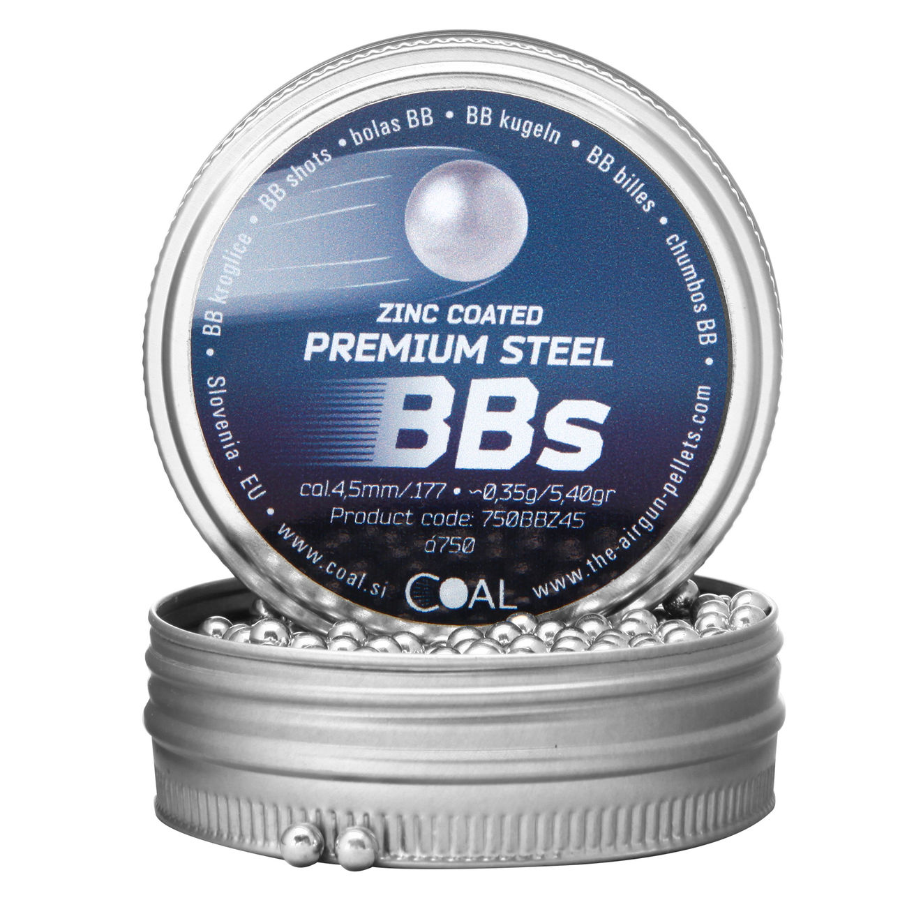 Coal Stahlrundkugeln verzinkt Kal. 4,5mm 750er Dose