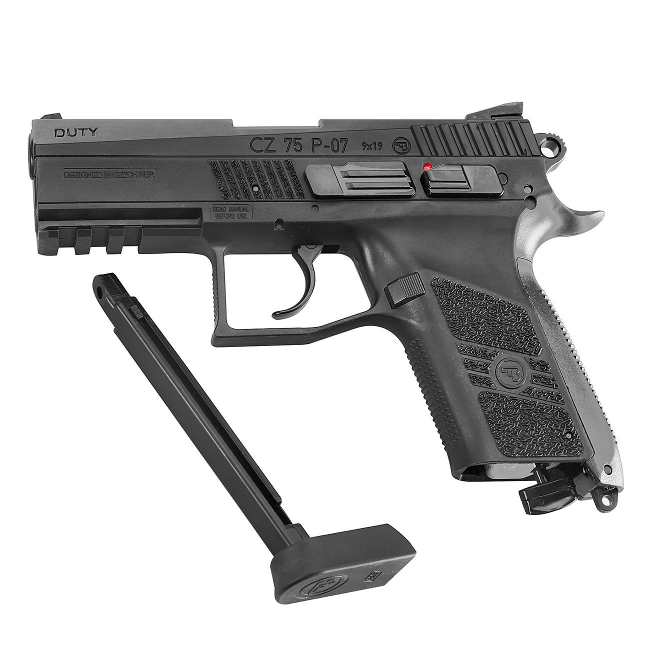 ASG CZ 75 P-07 Duty CO2 Luftpistole Kal. 4,5mm BB schwarz Starterset Bild 1