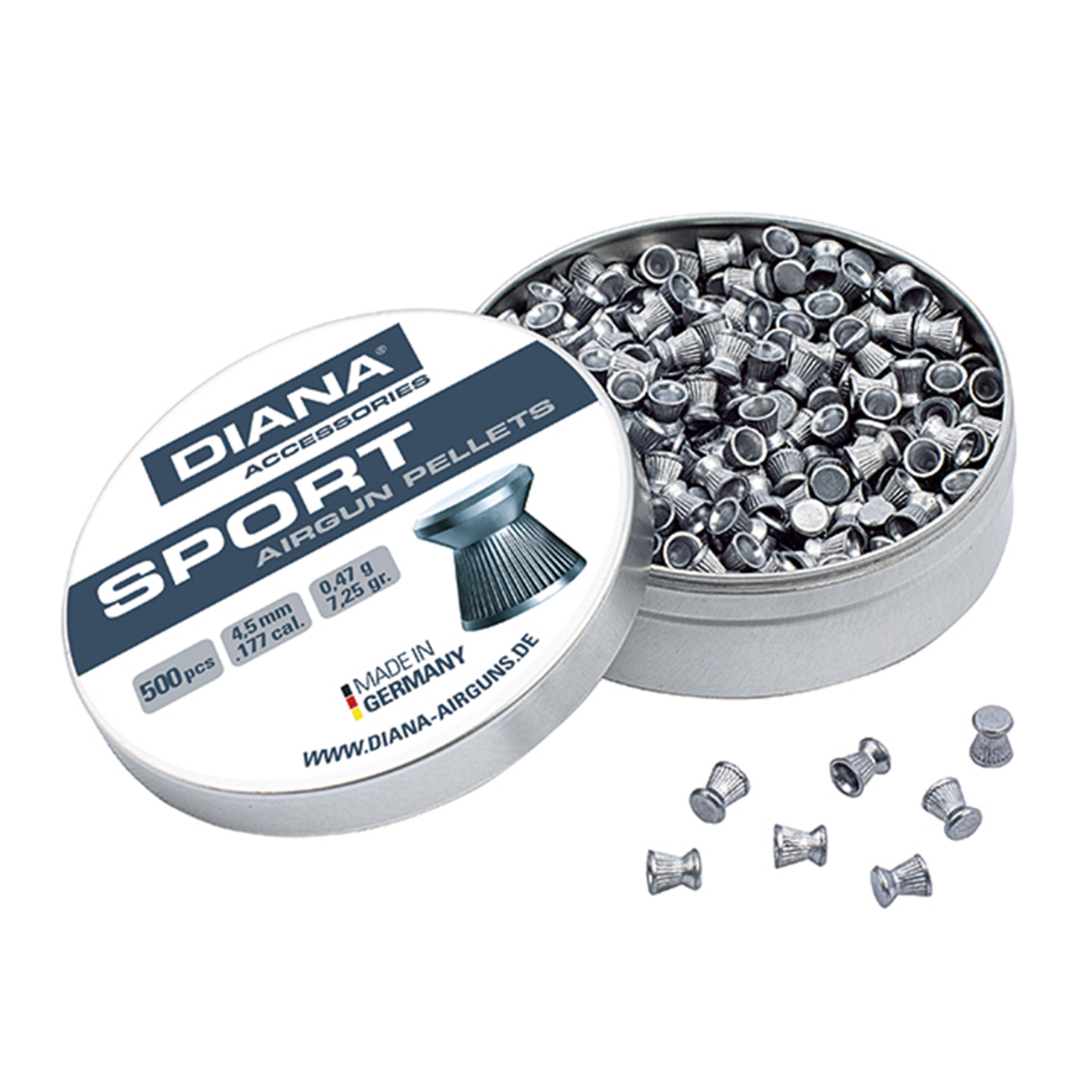 Diana Sport Flachkopf-Diabolos 4,5 mm, 500 Stck