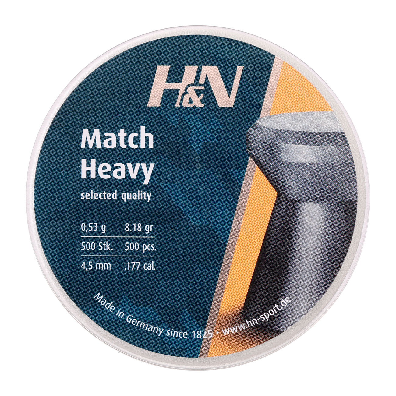 H&N Flachkopf-Diabolos Match Heavy 4,5mm 500 Stck Bild 3