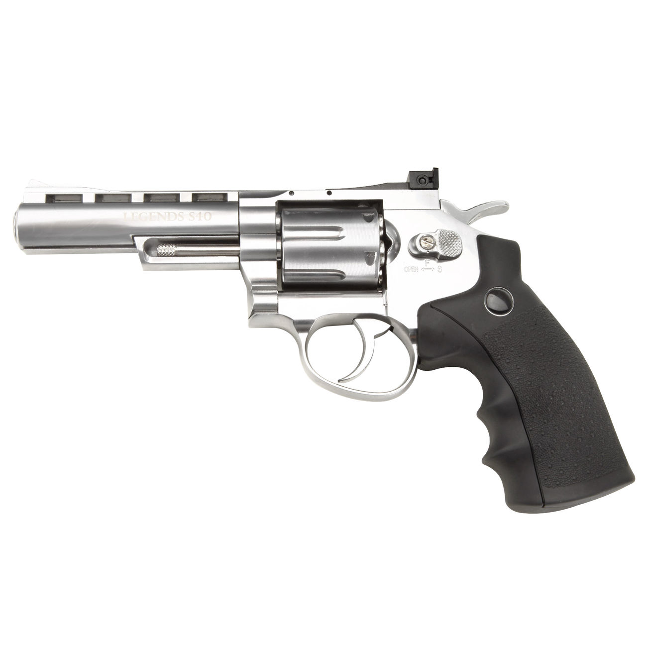 Legends S40 CO2 Revolver 4 Zoll Kal. 4,5mm Diabolo chrom Vollmetall Bild 1