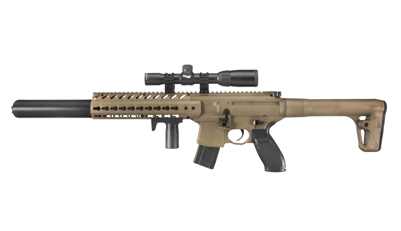 Sig Sauer MCX CO2-Luftgewehr 4,5mm Diabolo dark earth inkl. Sig Sauer 1-4x24WR Zielfernrohr