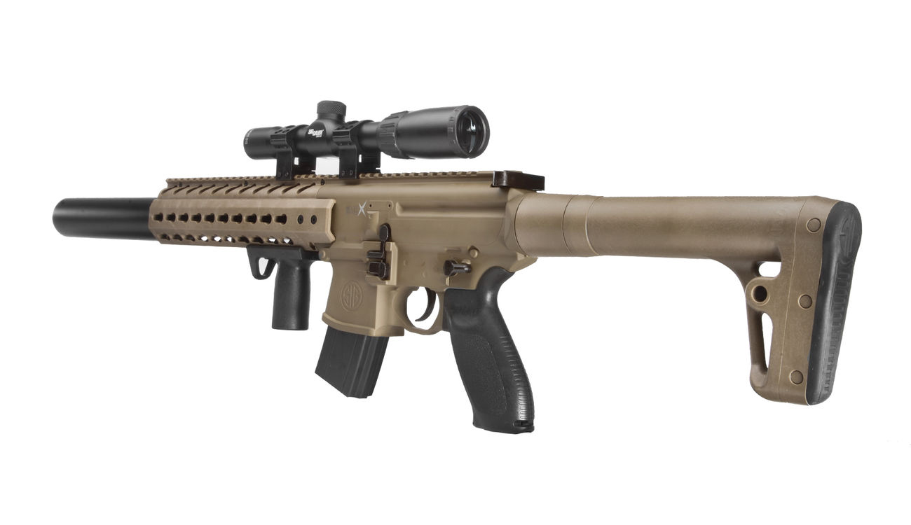 Sig Sauer MCX CO2-Luftgewehr 4,5mm Diabolo dark earth inkl. Sig Sauer 1-4x24WR Zielfernrohr Bild 1