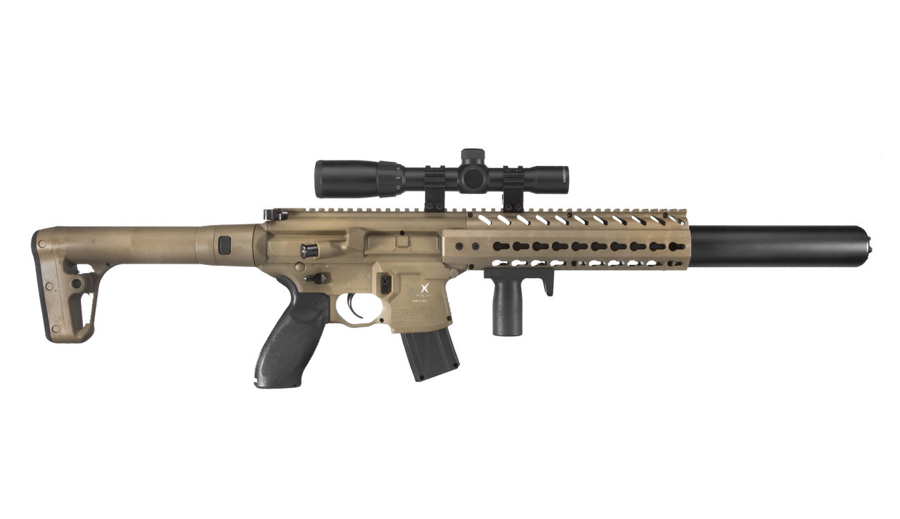 Sig Sauer MCX CO2-Luftgewehr 4,5mm Diabolo dark earth inkl. Sig Sauer 1-4x24WR Zielfernrohr Bild 1