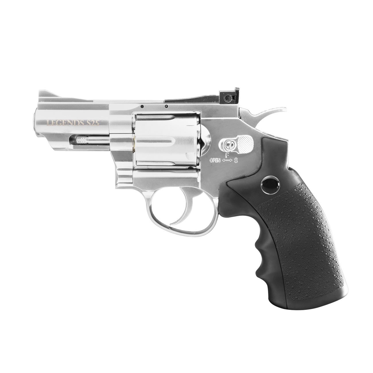 Legends S25 CO2 Revolver 2,5 Zoll Kal. 4,5mm Diabolo chrom Vollmetall