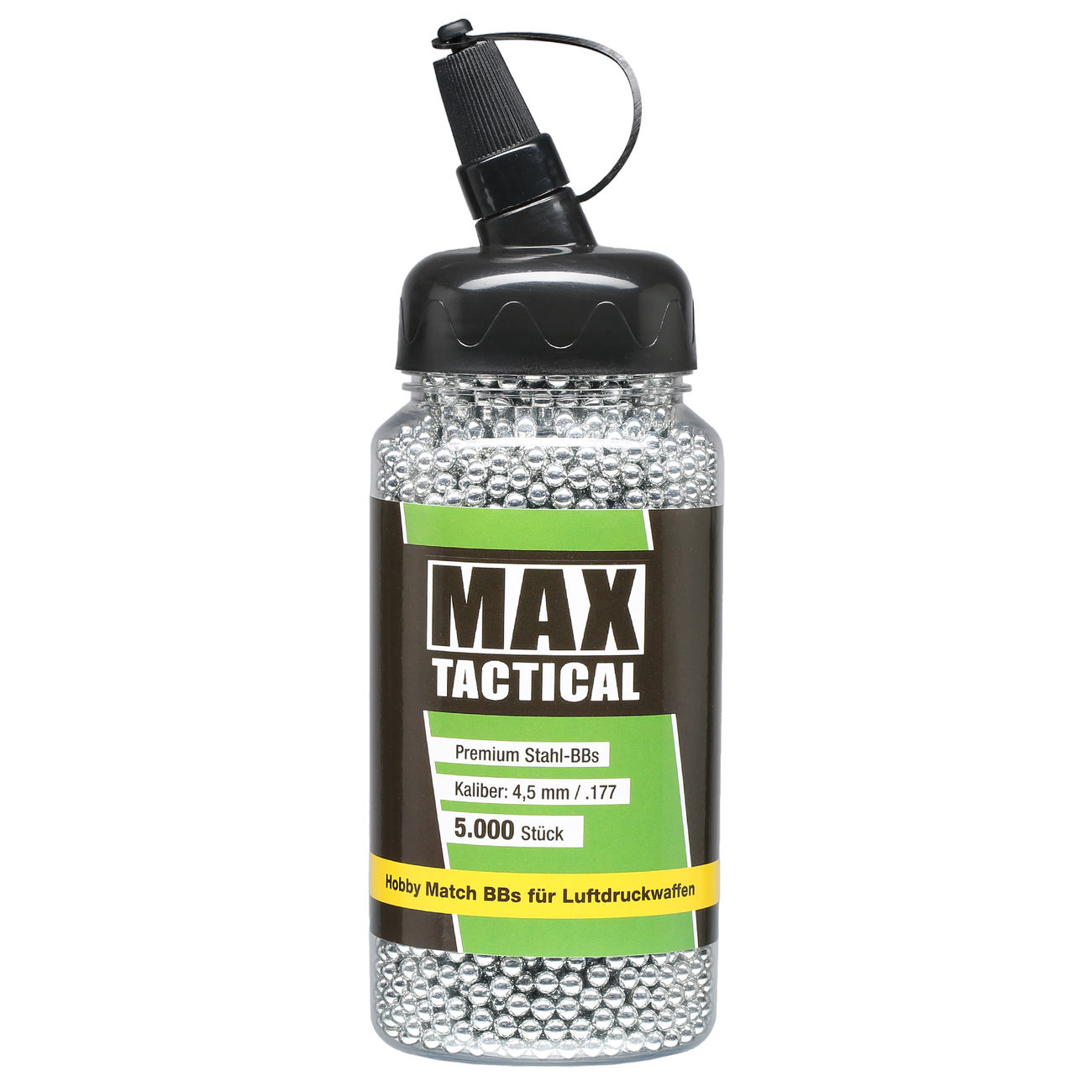   Max Tactical Premium Stahl-BBs Kal. 4,5 mm 5000er Schnelllader