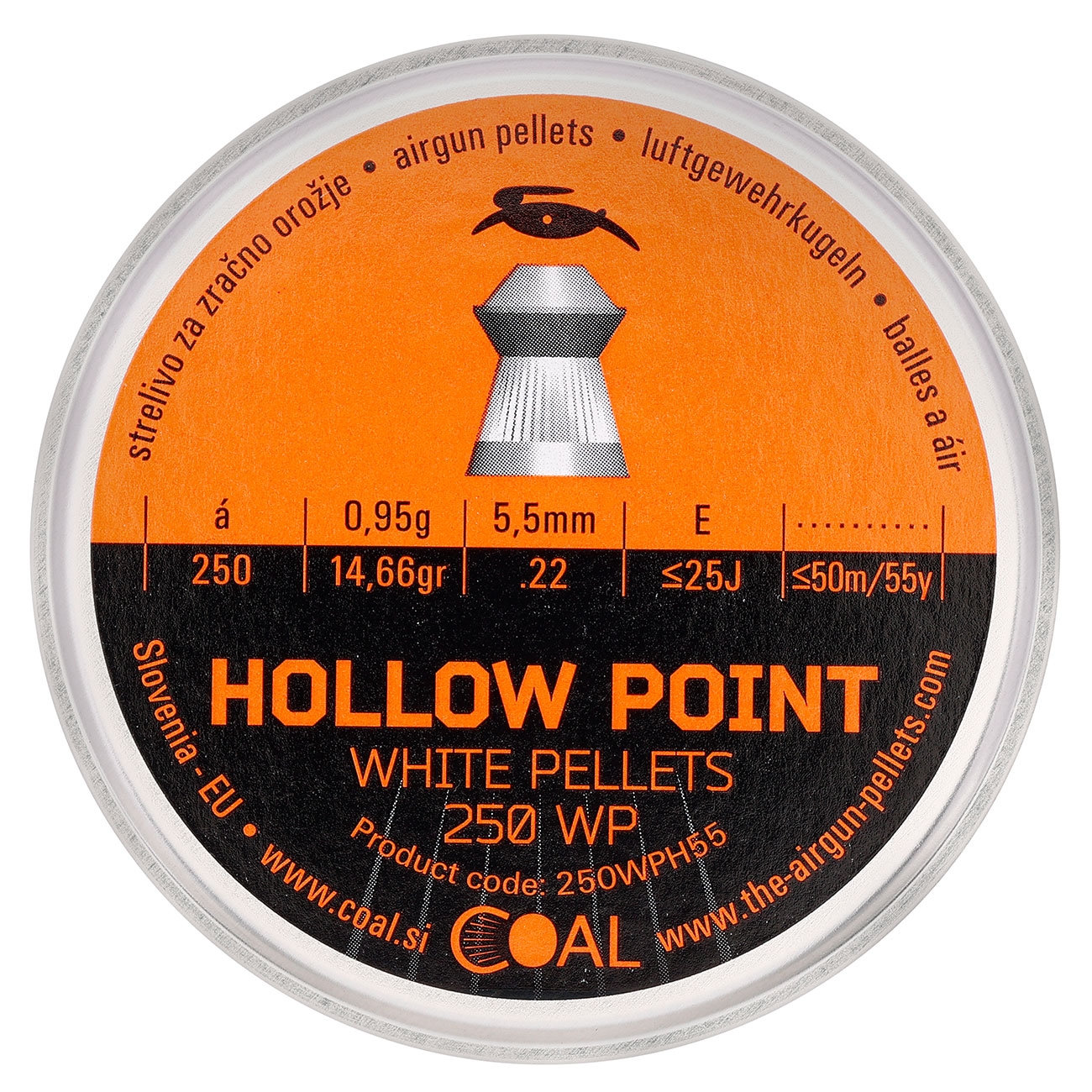 Coal Hollow Point Diabolos White Pellets geriffelter Schaft Kal. 5,5 mm 250er Dose Bild 3