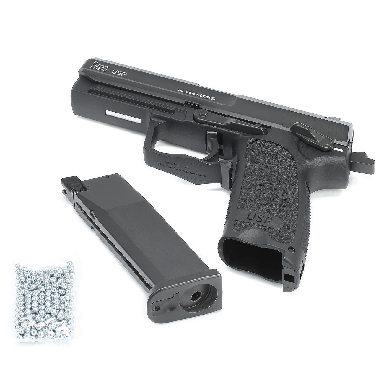 Heckler & Koch USP CO2 Luftpistole Blow-Back Kal. 4,5mm BB schwarz Bild 1