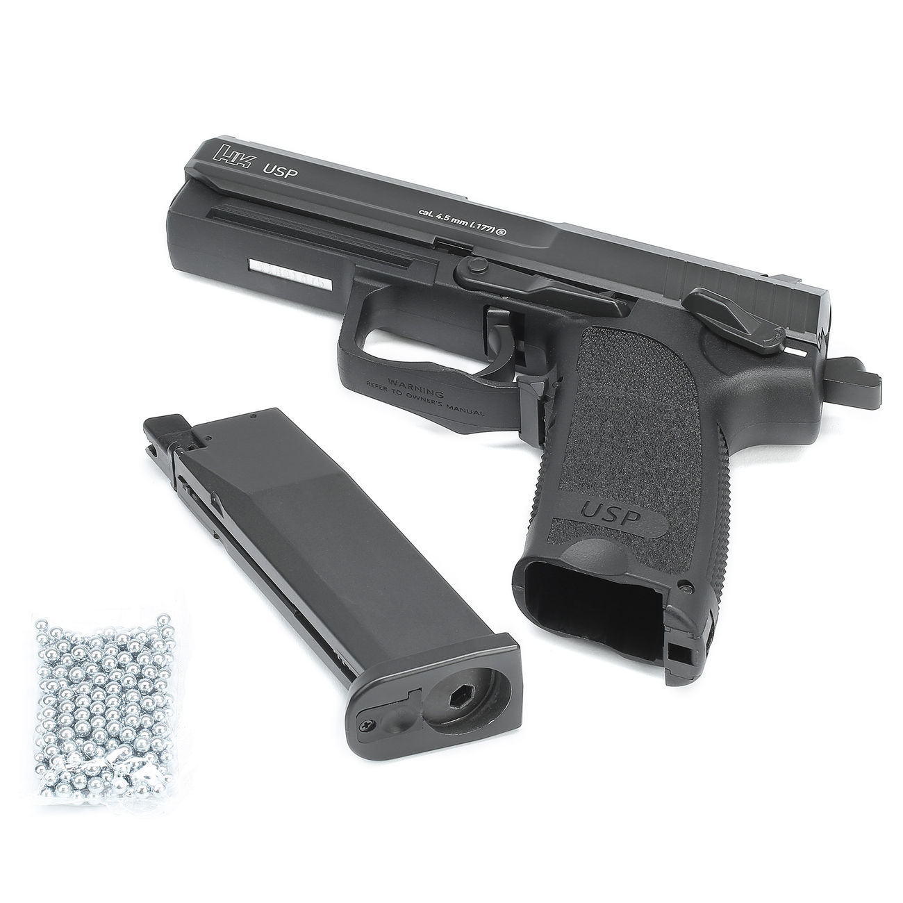 Heckler & Koch USP CO2 Luftpistole Blowback Kal. 4,5mm BB schwarz Bild 4