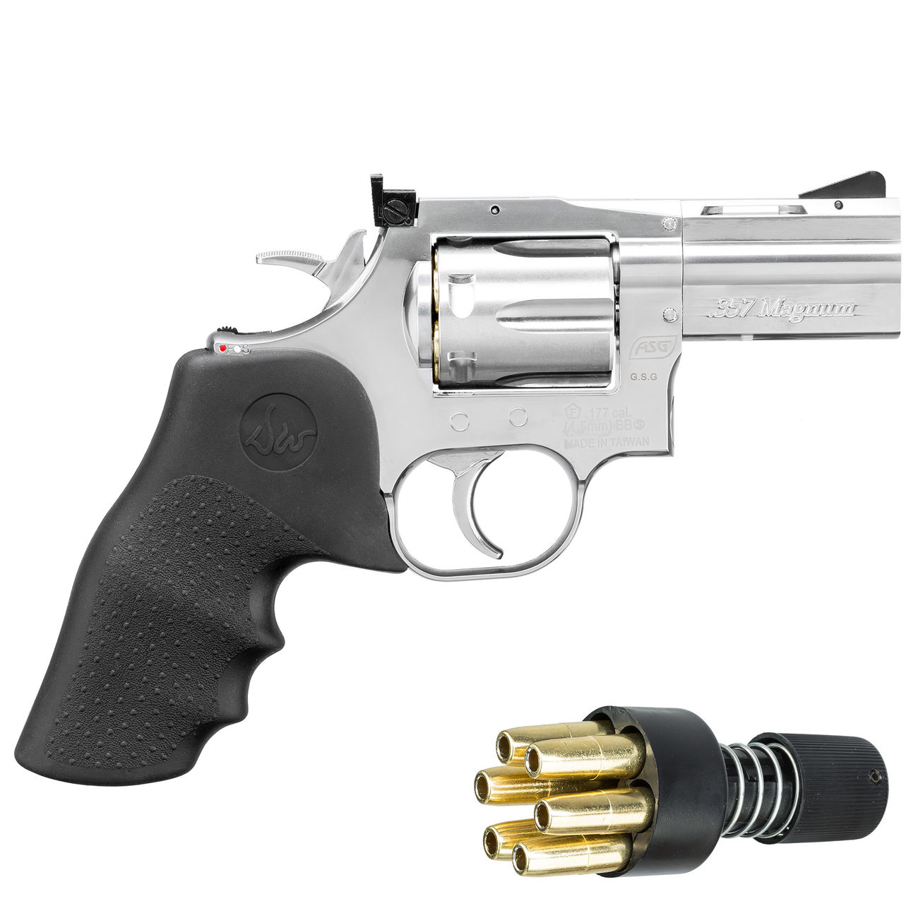 ASG Dan Wesson 715 2,5 Zoll CO2 Revolver Kal. 4,5 mm Diabolo silber Bild 1