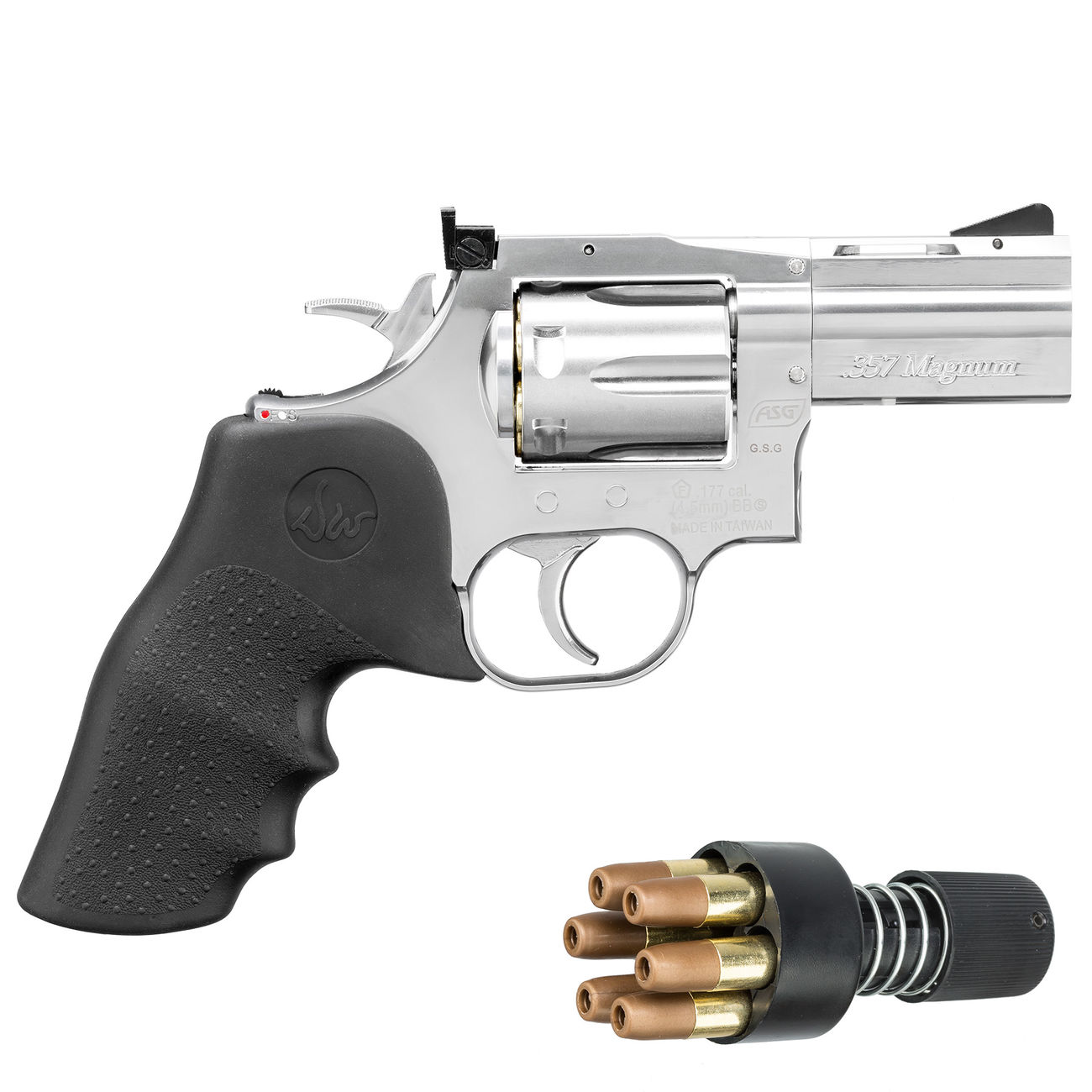 ASG Dan Wesson 715 2,5 Zoll CO2 Revolver Kal. 4,5 mm BB silber Bild 4