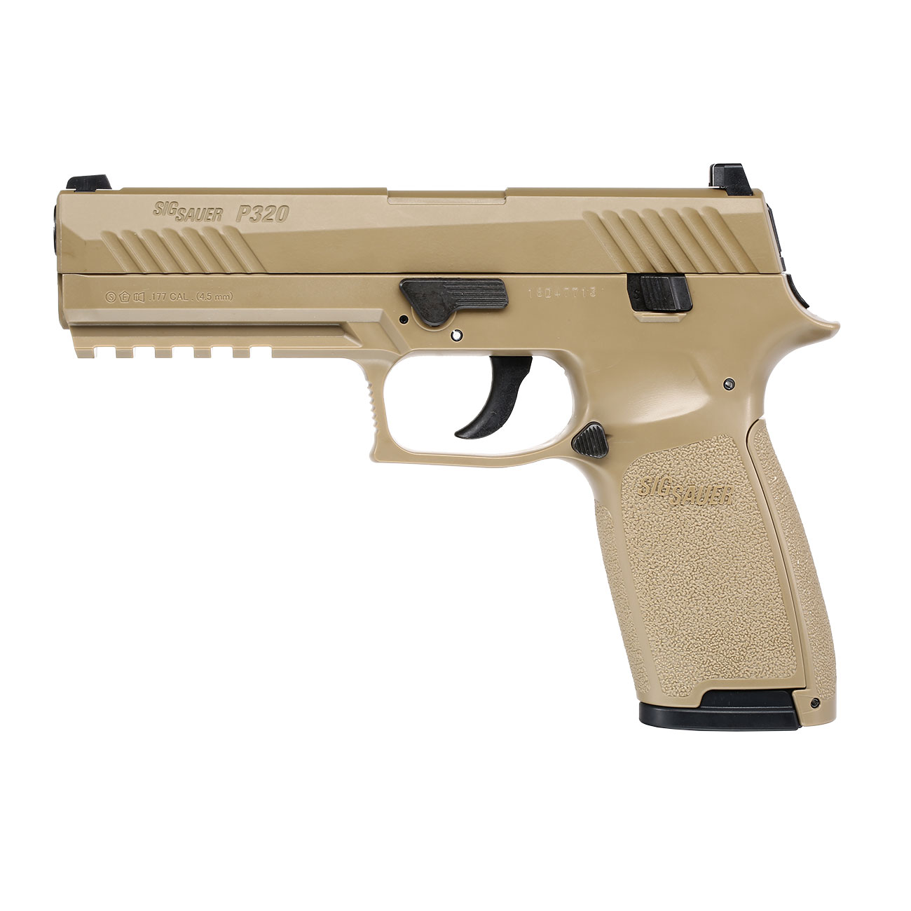 Sig Sauer P320 CO2-Luftpistole Kal. 4,5 mm Diabolo/Stahl-BB Blow Back coyote tan