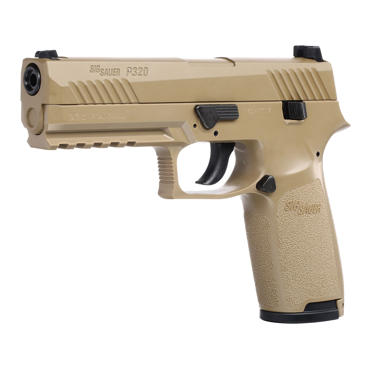 Sig Sauer P320 CO2-Luftpistole Kal. 4,5 mm Diabolo/Stahl-BB Blow Back coyote tan Bild 1