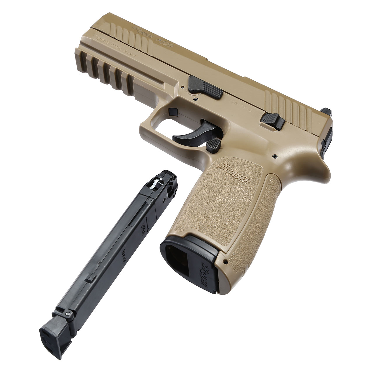 Sig Sauer P320 CO2-Luftpistole Kal. 4,5 mm Diabolo/Stahl-BB Blow Back coyote tan Bild 4