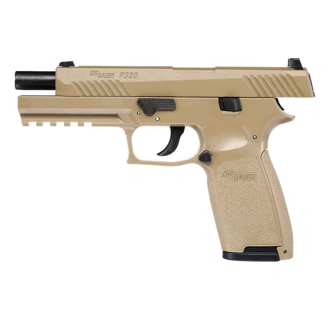 Sig Sauer P320 CO2-Luftpistole Kal. 4,5 mm Diabolo/Stahl-BB Blow Back coyote tan Bild 6