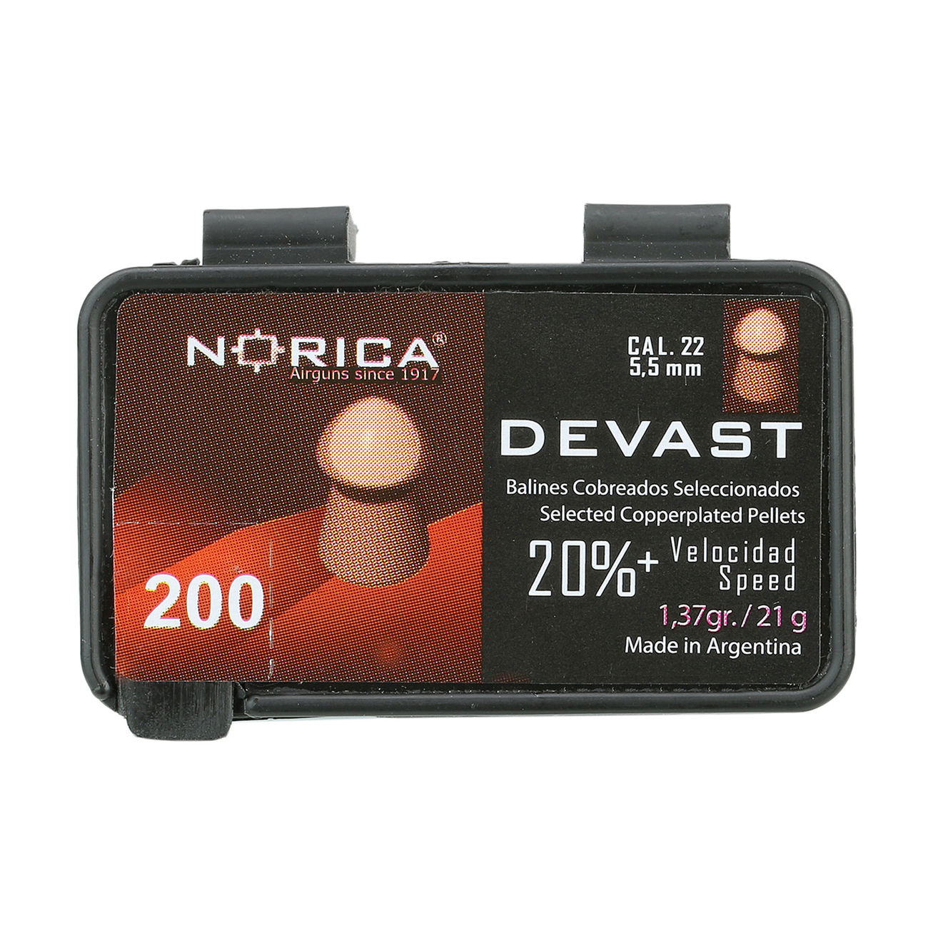 Norica Spitzkopf Diabolos Devast 5,5 mm, 200 Stck, verkupfert