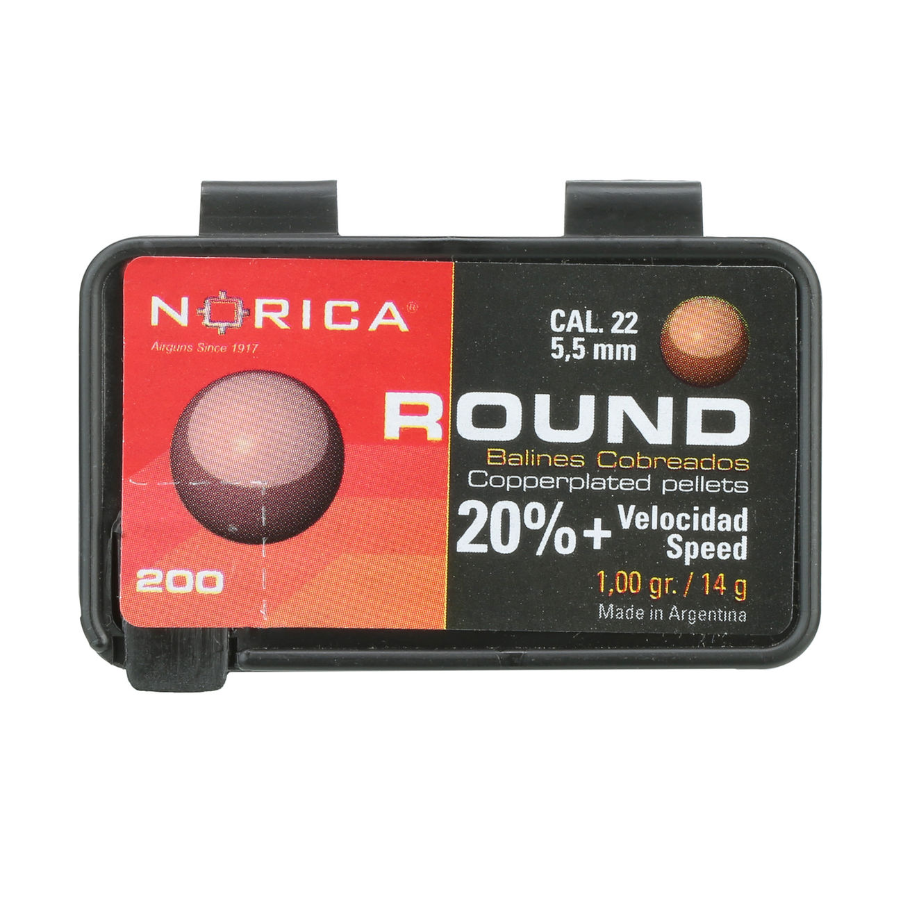 Norica Rundkugeln Round 5,5 mm, 200 Stück, verkupfert
