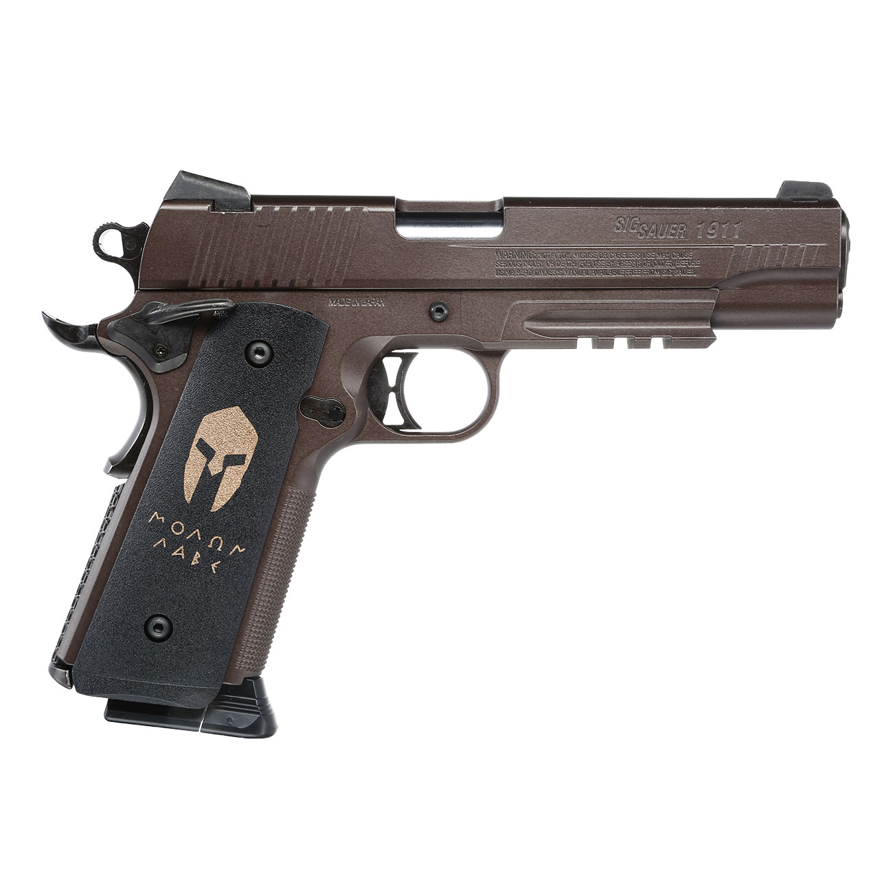 Sig Sauer 1911 Spartan CO2-Luftpistole Kal. 4,5 mm BB Vollmetall braun Bild 1