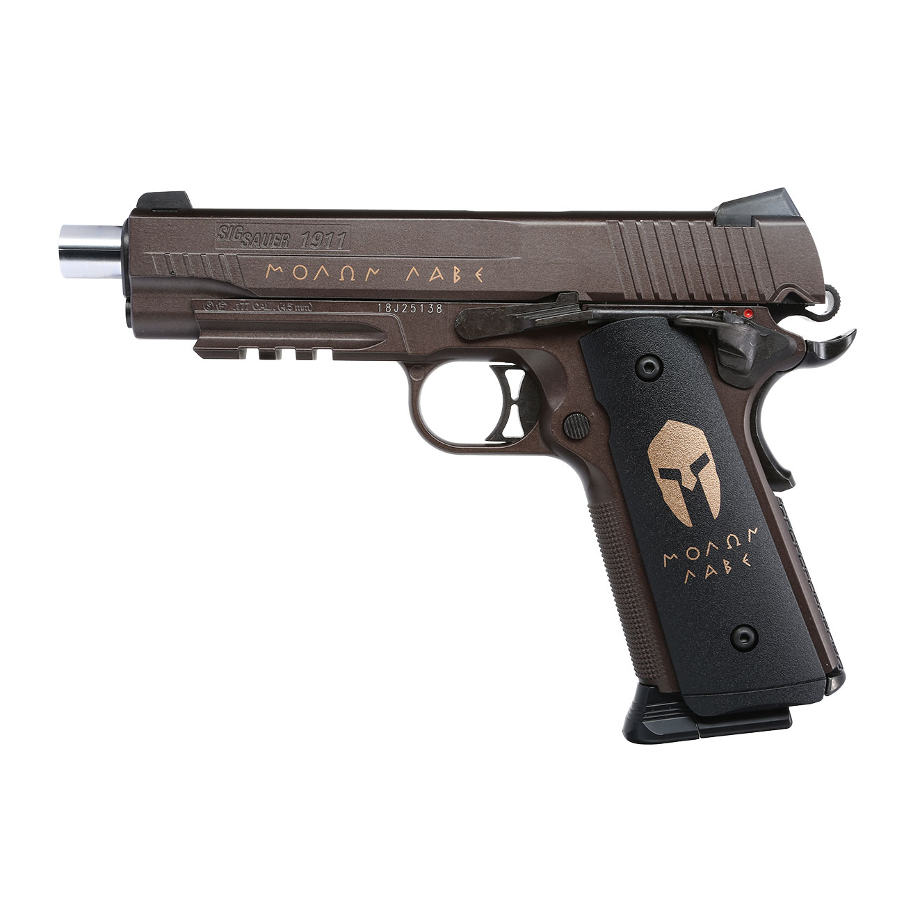 Sig Sauer 1911 Spartan CO2-Luftpistole Kal. 4,5 mm BB Vollmetall braun Bild 1