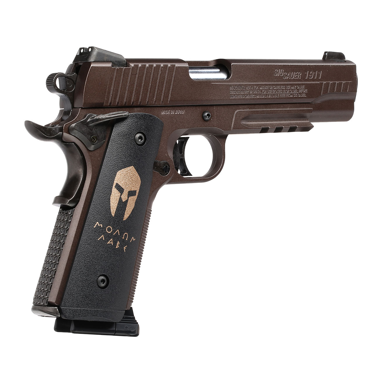Sig Sauer 1911 Spartan CO2-Luftpistole Kal. 4,5 mm BB Vollmetall braun Bild 1