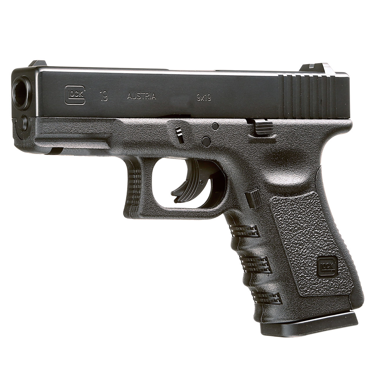 Umarex Glock 19 CO2 Luftpistole Kal. 4,5 mm BB schwarz Metallschlitten Bild 1